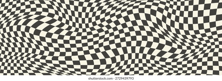 Trippy fondo de tablero de ajedrez retro psicodélico a cuadros