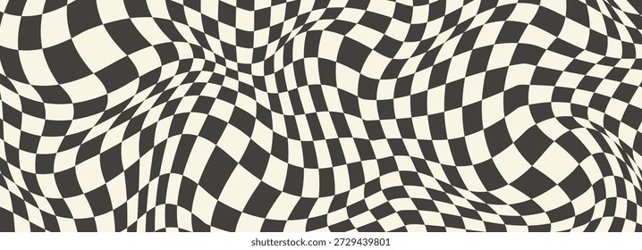 Trippy fondo de tablero de ajedrez retro psicodélico a cuadros