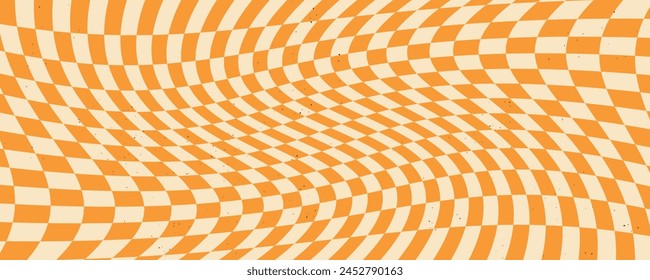Trippy checkered background with noise dust texture. 