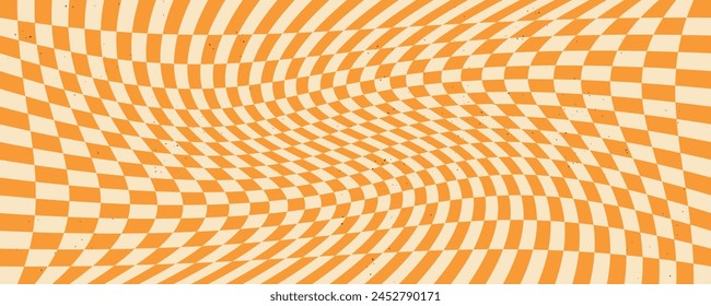 Trippy checkered background with noise dust texture. 