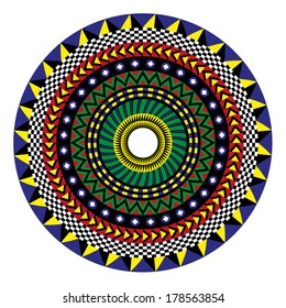 Trippy colorful circular design