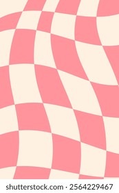 Trippy distorted checkerboard groovy background