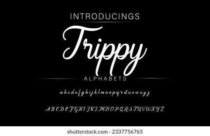 Trippy Font Handwritten Signature  Brush Font Type Font lettering handwritten