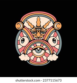 diseño vectorial de ilustración de tierras triples