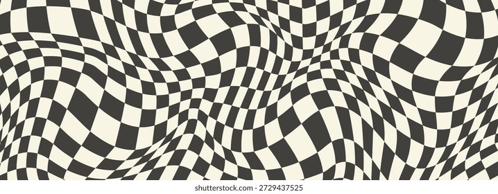 Fondo de tablero de ajedrez psicodélico trippy retro a cuadros