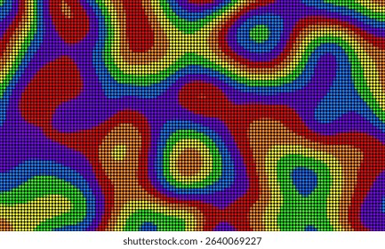 trippy psychedelic colorful neon geometric shapes abstract vector background
