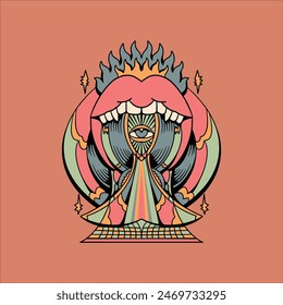 trippy shape illustration vector design