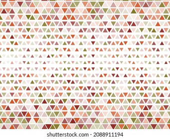 Trippy-Dreiecke-Halbtondesign. Frische dreieckige Formen bedecken den Hintergrund. Pixeldreiecke, Halbtongrafiken.
