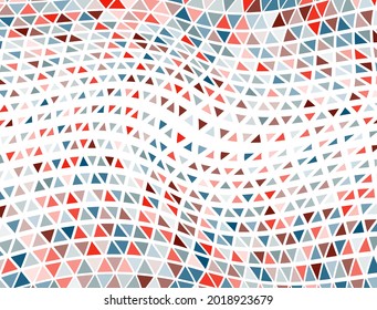 Trippy triángulos fondo de pantalla de medio tono. Fondo de banner de formas triangulares de diseño fino. Gráficos de medio tono de triángulos digitales.
