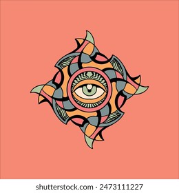 trippy vision illustration vector design