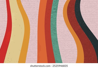 Triptych, abstract art background. Composition of geometric shapes, color blocks, minimalist artwork. Paint spots, modern art, vector illustration