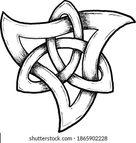 triquetra celtic knot symbolizing the three ages of a woman, or the Father, the Son and the Holy Spirit
