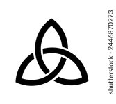Triquetra, celtic trinity knot	 - vector illustration