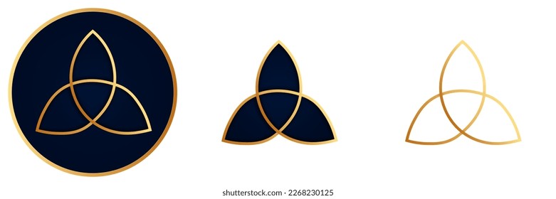 Triquetra Icon Set on white background. Vector Illustration. EPS 10.