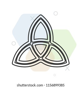 Triquetra icon vector can be used as png, Triquetra