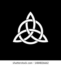 Triquetra Interlaced With Circle Ancient Vector Symbol