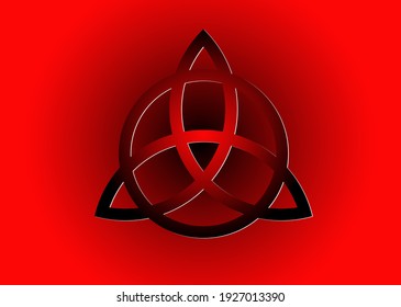 Triquetra Logo Trinity Knot Wiccan Symbol Stock Vector (royalty Free 