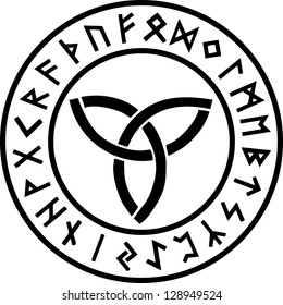 Triquetra - Runes - Amulet - Vector