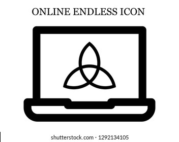 Triquetra search icon. Editable Triquetra search icon for web or mobile.