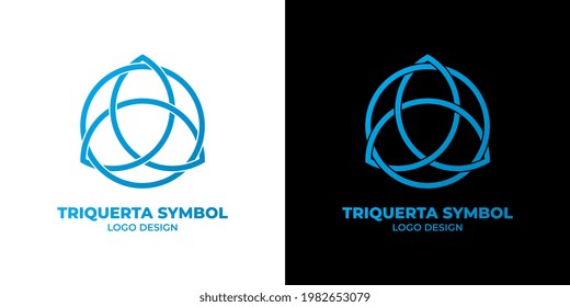 Triquetra symbol or an elegant logo design. Suitable for logos of companies, businesses, associations, organizations and more. Gives an elegant and luxurious impression.