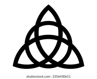 Triquetra symbol silhouette vector art