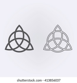 Triquetra symbol . Vector illustration