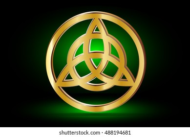Triquetra symbol , Vector illustration ,symbol of strength, honor and glory,