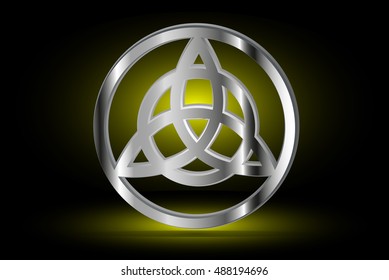 Triquetra symbol , Vector illustration ,symbol of strength, honor and glory,