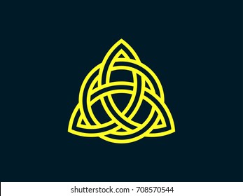 Triquetra. Trinity Knot. Celtic Symbol Of Eternity. Vector Illustration