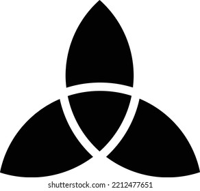 triquetra  Vector illustration on a transparent background. Premium quality symmbols. Glyphs vector icons for concept and graphic design. 

