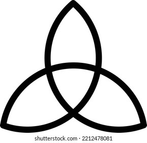 triquetra Vector illustration on a transparent background. Premium quality symmbols. Thin line vector icons for concept and graphic design.