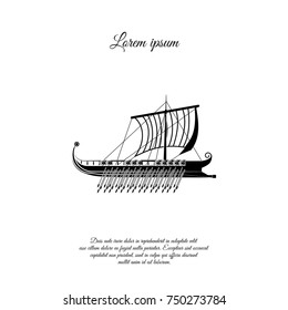 Trireme Icon. Galley Icon