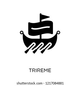 trireme icon. trireme symbol design from Nautical collection. Simple element vector illustration on white background.