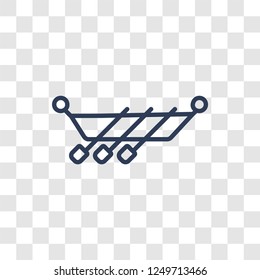 trireme icon. Trendy linear trireme logo concept on transparent background from Nautical collection