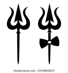 Trishul vector. Trishul Hindu Religious Weapon Icon