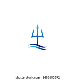 Trishula logotype, icon, vector illustration
