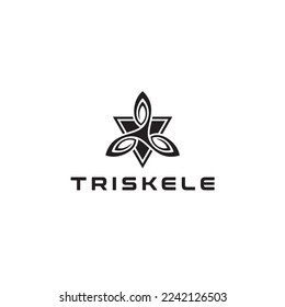 triskele and delta illustration logo. elegant, luxury, modern and attractive
