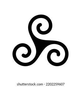 Triskele Triskelian Ancient Symbol Sign Vector Illustration