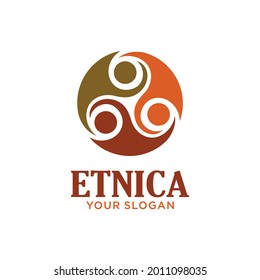 Triskelion icon. Curl Swirl Spiral Logo design. Etnica Vector Illustration.