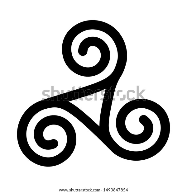 Triskelion Symbol Icon Breton Celtic Spiral Stock Vector (Royalty Free ...