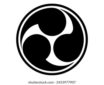 Triskelion symbol silhouette vector art