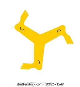 Triskelion symbol of three legs. Vector illustration
