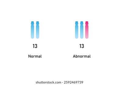 Trisomy 13 Syndrome Science Design. Vector Illustration.