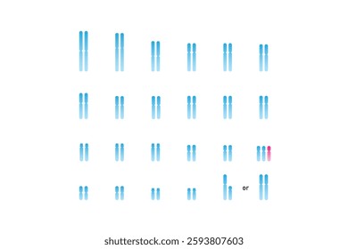 Trisomy 18 Syndrome Science Design. Vector Illustration.