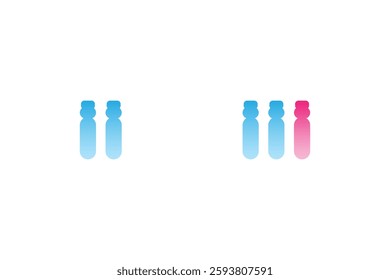 Trisomy 21 Syndrome Science Design. Vector Illustration.