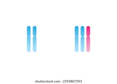 Trisomy 9 Syndrome Science Design. Vector Illustration.