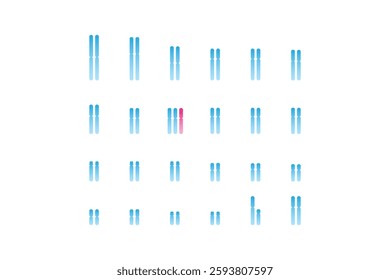 Trisomy 9 Syndrome Science Design. Vector Illustration.