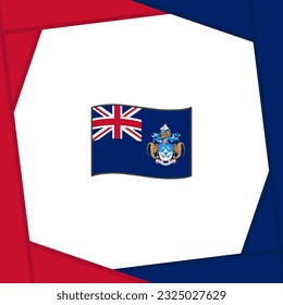 Tristan Da Cunha Flag Abstract Background Design Template. Tristan Da Cunha Independence Day Banner Social Media Post. Tristan Da Cunha Banner