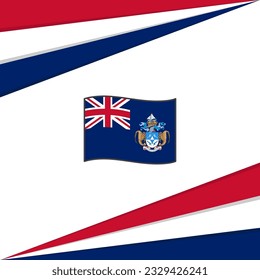 Tristan Da Cunha Flag Abstract Background Design Template. Tristan Da Cunha Independence Day Banner Social Media Post. Tristan Da Cunha Design