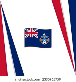 Tristan Da Cunha Flag Abstract Background Design Template. Tristan Da Cunha Independence Day Banner Social Media Post. Tristan Da Cunha Flag